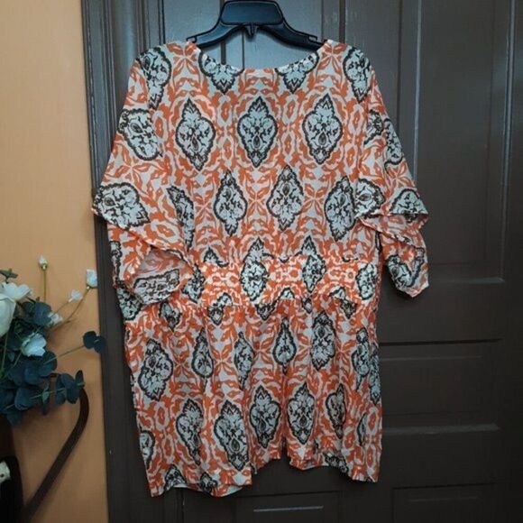 INC. International Concept Women's Tunic Transparent Blouse Size 22W - Picture 2 of 9